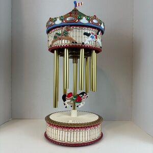 1999 Avon Christmas Carousel With Musical Chimes Used In Box - Working Rare!